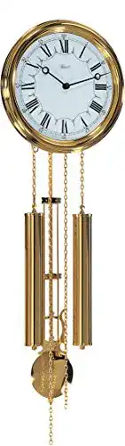 Pendeluhr Hermle Uhrenmanufaktur Wanduhr, Messing, Gold