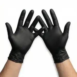 Einmalhandschuhe (schwarz) KMINA – Nitrilhandschuhe M 100 Stück
