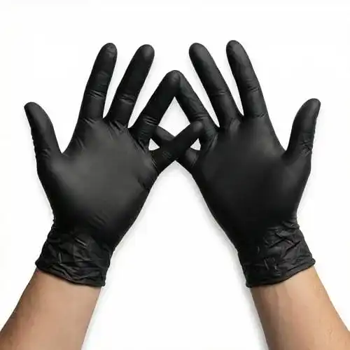 Einmalhandschuhe (schwarz) KMINA – Nitrilhandschuhe M 100 Stück
