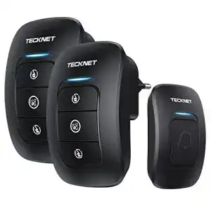 Funkklingel TECKNET Kabellose Türklingel, IP44 Wasserdicht Set