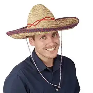 Sombrero Relaxdays 10021527 Hut Stroh, Mexikohut