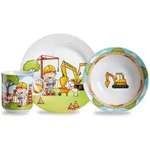 Kindergeschirr Ritzenhoff & Breker Set Bauarbeiter, 3-teilig