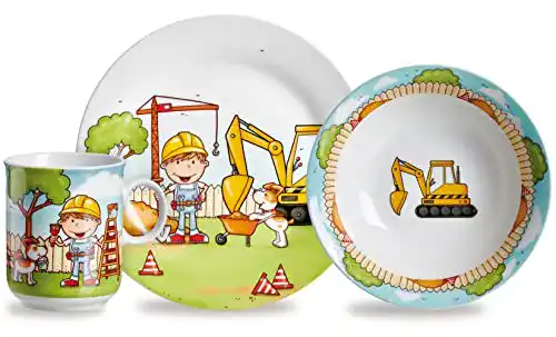 Kindergeschirr Ritzenhoff & Breker Set Bauarbeiter, 3-teilig