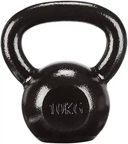 Kettlebell (10 kg) Amazon Basics, Kugelhantel aus Gusseisen, 10 kg