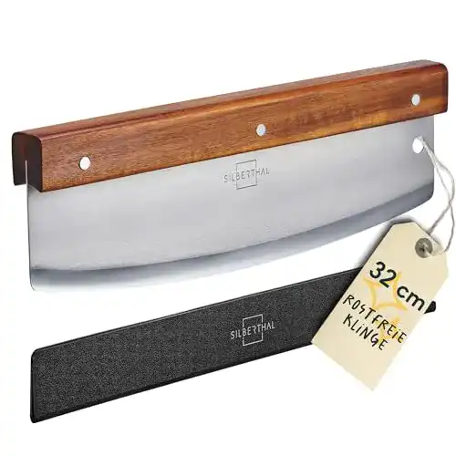 Pizza-Wiegemesser SILBERTHAL 32cm Edelstahl Klinge