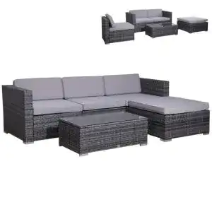 Rattan-Gartenmöbel SVITA Poly Rattan Lounge California