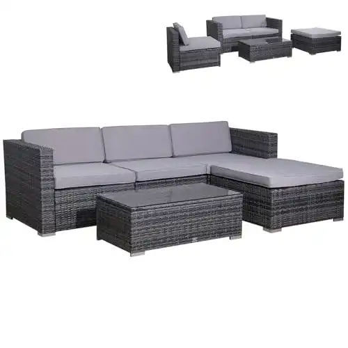 Rattan-Gartenmöbel SVITA Poly Rattan Lounge California