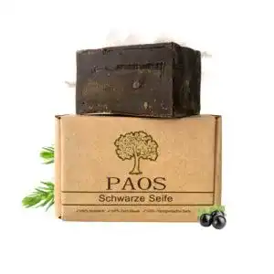 Teerseife PAOS Schwarze Seife, Wacholder Seife, ca. 140g