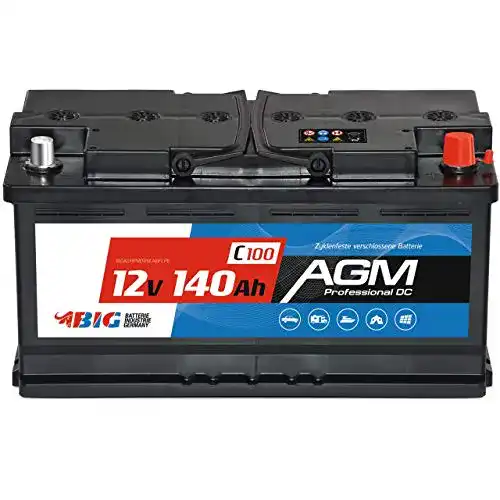 Die beste AGM-Batterie Wohnmobil BIG Batterie, 12V 140Ah C100 Solar 2026 Test Bestseller AGM-Batterie Wohnmobil BIG Batterie, 12V 140Ah C100 Solar