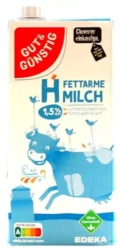 Milch Gut & Günstig H- 1,5% 12 x 1L – 12 x 1000 ml