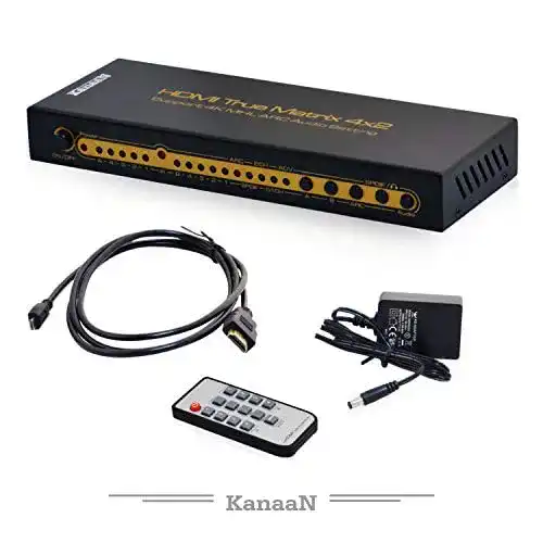 HDMI-Matrix 4×2 LEICKE Kanaan 4×2 UHD-Matrix HDMI 1.4