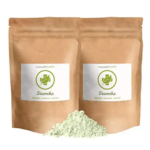 Molkepulver vitalundfitmit100 Süssmolke Pulver – 2 x 500 g (1 kg)