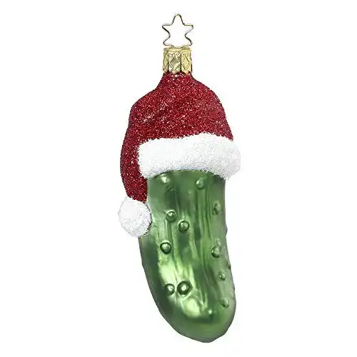 Weihnachtsgurke Inge-glas, Gurke von Hand gefertigt 12 cm