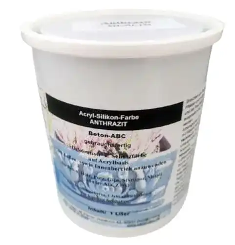 Betonfarbe Beton-ABC Anthrazit – Beton Farbe Acryl Silikon 1 Liter