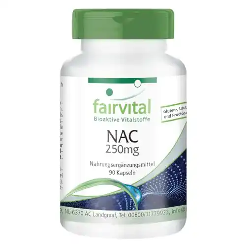 N-Acetylcystein fairvital NAC 250mg, 90 Kapseln, N-Acetyl-Cystein