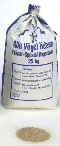 Vogelsand Sambrina fein mit Anis Kalk u. Spurenelementen, 25 kg
