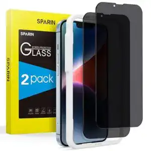 iPhone-14-Panzerglas SPARIN 2 Stück Sichtschutz Schutzfolie