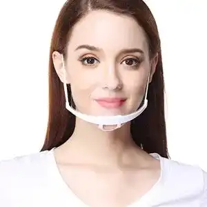 Mund-Nasen-Visier AIEOE – 10 Stück Transparent Kunststoff