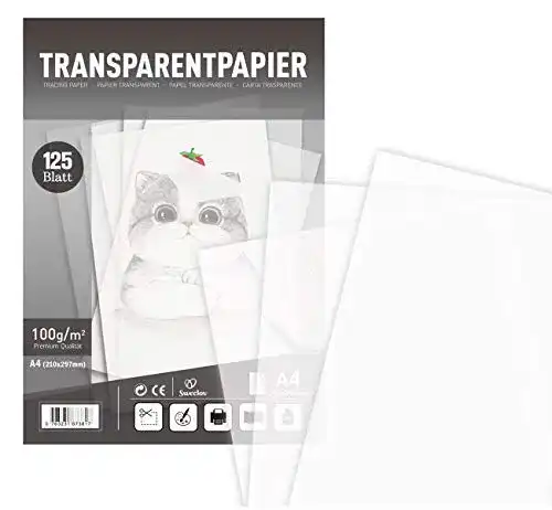 Transparentpapier Sweelov 125 Blatt Papier bedruckbar DIN A4
