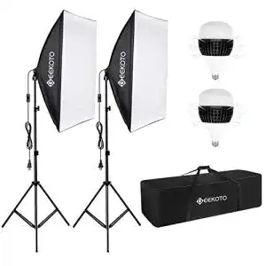 Softbox-Set GEEKOTO Softbox Set Fotostudio 50 x 70cm, Dauerlicht