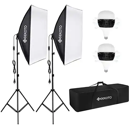 Softbox-Set GEEKOTO Softbox Set Fotostudio 50 x 70cm, Dauerlicht