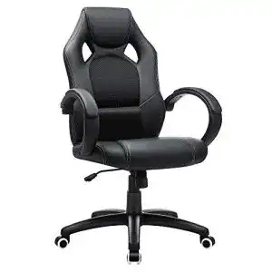 Songmics-Stuhl SONGMICS Racing Stuhl PU, schwarz, OBG56B