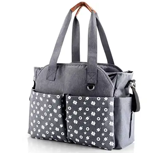 Wickeltasche Homlynn Baby, mit Kinderwagenriemen, 12 Taschen