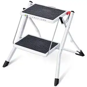 Trittleiter 2 Stufen KINGRACK, mit rutschfester Gummimatte