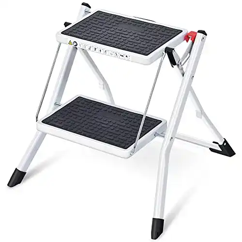 Trittleiter 2 Stufen KINGRACK, mit rutschfester Gummimatte