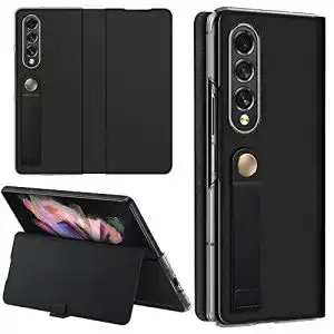 Samsung-Galaxy-Z-Fold-3-Hülle Vizvera, Lederhülle, Handschlaufe