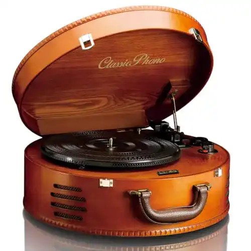 Kofferplattenspieler Classic Phono TT-34, Retro, USB-Anschluss