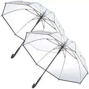 Regenschirm Carlo Milano Schirm: 2er-Set transparente, Ø 100 cm