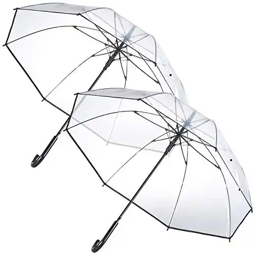 Regenschirm Carlo Milano Schirm: 2er-Set transparente, Ø 100 cm