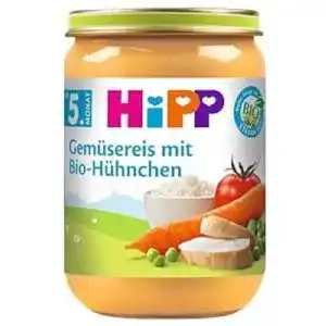 Hipp-Babynahrung HiPP Gemüsereis mit Bio-Hühnchen, 6er Pack
