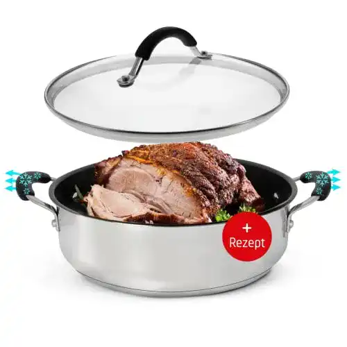 Schmorpfanne 28 cm Coolinato Schmortopf Edelstahl