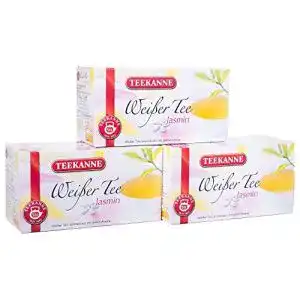Jasmintee Teekanne Weißer Tee Jasmin 20 Beutel, 3er Pack