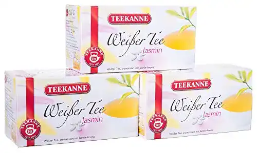 Jasmintee Teekanne Weißer Tee Jasmin 20 Beutel, 3er Pack