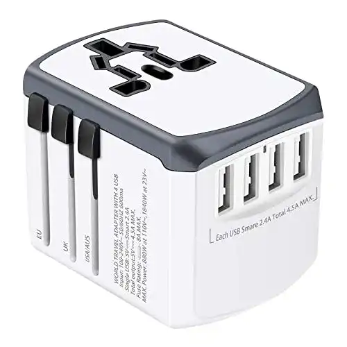 Reiseadapter Evershop Reisestecker Weltweit 224+ Länder