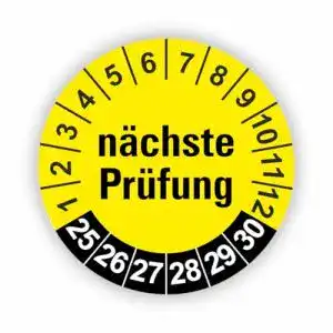 Prüfplakette Fassbender-Druck PRÜFPLAKETTEN – Hochwertige