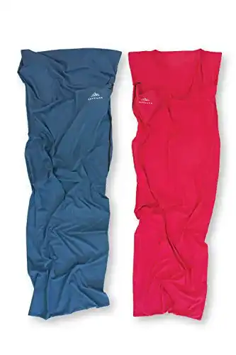 Hüttenschlafsack NORDKAMM aus Mikrofaser, blau