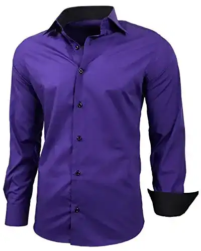 Hemd Herren Baxboy Herren-Hemd Slim-Fit Bügelleicht für Anzug