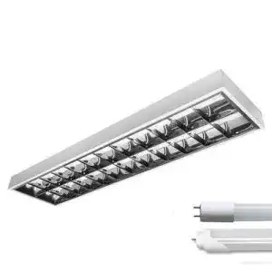Rasterleuchte AMSLIGHT LED Empty 2x150cm T8 Tube Tageslicht