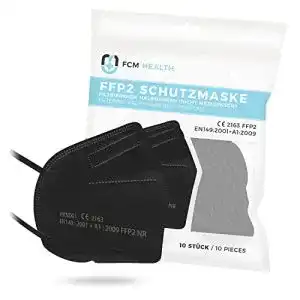 Mundschutz schwarz Mea Vita MeaVita FFP2 Maske schwarz 10er