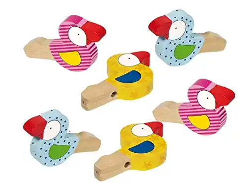 Vogelpfeife goki 6x Vogelflöte als Mitgebsel zum Kindergeburtstag