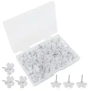Reißzwecken Yoosso 100 Stück, 11 mm Transparente Reißnägel