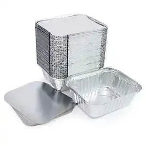 Aluschalen Miamex 100 Einwegschalen aus Aluminium, mit Deckel