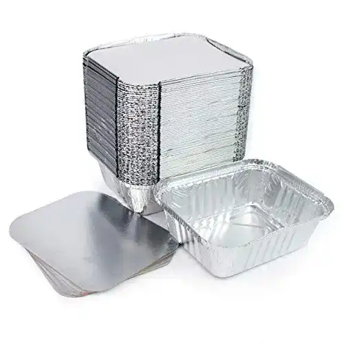 Aluschalen Miamex 100 Einwegschalen aus Aluminium, mit Deckel