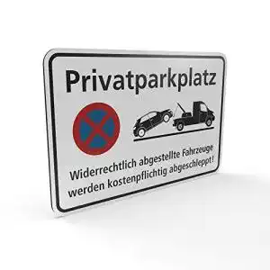 Parkverbotsschild Betriebsausstattung24 ® Querformat, weiß