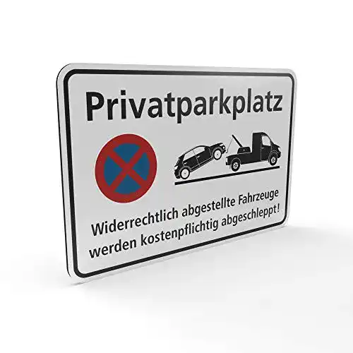 Parkverbotsschild Betriebsausstattung24 ® Querformat, weiß