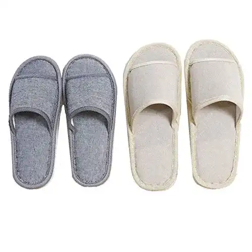 Hotelslipper Fanny 6 Paars Gästehausschuhe Set Universalgröße